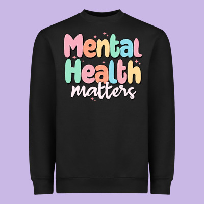 Mental Health Matters Heavyweight Sweatshirt Designed By Maliassmallbusiness
