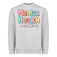Heather Grey mental health matters Heavyweight Sweatshirt - MaliasSmallBusiness