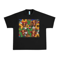 Black western cactus sunflower highlands cow Urban Heavy Tee - BarkalooDesign