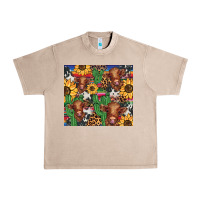 French Oak western cactus sunflower highlands cow Urban Heavy Tee - BarkalooDesign