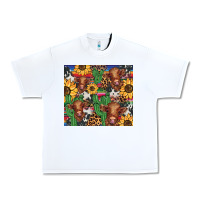 White western cactus sunflower highlands cow Urban Heavy Tee - BarkalooDesign