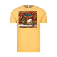 Vintage Mustard merry christmas cookies buffalo plaid Vintage Tee - Jasminsmagicworld