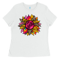 White race  sunflower Ladies Tee - Zillion Design Studio