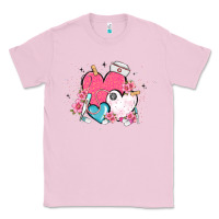 Bubblegum Pink nurse hearts Classic Tee - MaliasSmallBusiness