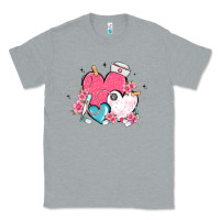 Heather Grey nurse hearts Classic Tee - MaliasSmallBusiness