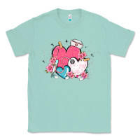 Seafoam nurse hearts Classic Tee - MaliasSmallBusiness