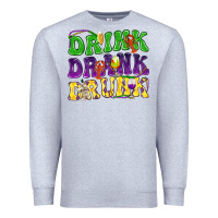 Heather Grey Drink drank drunk Premium Sweatshirt - NancyCooperArtShop