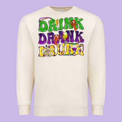Drink Drank Drunk Premium Sweatshirt Designed By Nancycooperartshop