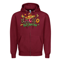 Burgundy nacho bitchacho Zipper Hoodie - LillyAllenDesigns