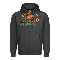 Charcoal Heather nacho bitchacho Zipper Hoodie - LillyAllenDesigns