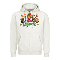 Oatmeal Heather nacho bitchacho Zipper Hoodie - LillyAllenDesigns