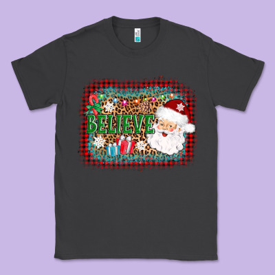 Believe Santa Classic Tee Designed By Adodesignshop