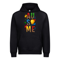 Black ausome autism Urban Hoodie - OliviaCreatesArt