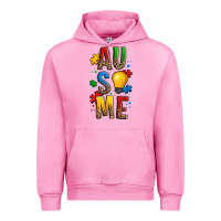 Fuchsia Pink ausome autism Urban Hoodie - OliviaCreatesArt