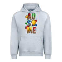 Heather Grey ausome autism Urban Hoodie - OliviaCreatesArt