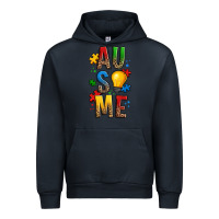 Navy ausome autism Urban Hoodie - OliviaCreatesArt