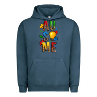 Pigment Midnight Navy ausome autism Urban Hoodie - OliviaCreatesArt