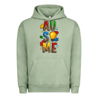 Pigment Oil Green ausome autism Urban Hoodie - OliviaCreatesArt