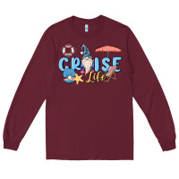 Burgundy cruise life sailor gnome Long Sleeve Tee - MaliasSmallBusiness