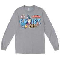 Heather Grey cruise life sailor gnome Long Sleeve Tee - MaliasSmallBusiness