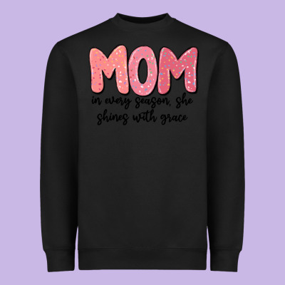 Mom In Every Season, She Shines With Grace Heavyweight Sweatshirt Designed By Maliassmallbusiness