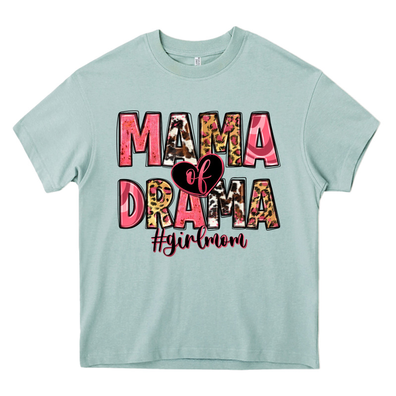Mama Of Drama Girl Mom Heavy Core Tee by Zillion Design Studio | Teevron