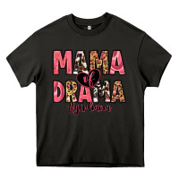 Asphalt mama of drama girl mom Heavy Core Tee - Zillion Design Studio