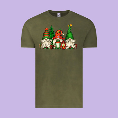 Christmas Gnomes Vintage Tee Designed By Jasminsmagicworld