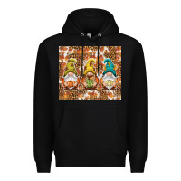 Black Fall gnomes Premium Hoodie - NancyCooperArtShop