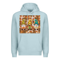 Blue Mist Fall gnomes Premium Hoodie - NancyCooperArtShop