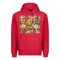 Cardinal Fall gnomes Premium Hoodie - NancyCooperArtShop