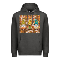 Charcoal Heather Fall gnomes Premium Hoodie - NancyCooperArtShop