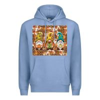 Colony Blue Fall gnomes Premium Hoodie - NancyCooperArtShop