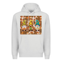 Dove Grey Fall gnomes Premium Hoodie - NancyCooperArtShop