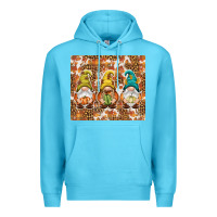 Ocean Blue Fall gnomes Premium Hoodie - NancyCooperArtShop