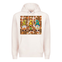 Pale Pink Fall gnomes Premium Hoodie - NancyCooperArtShop
