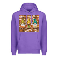Purple Fall gnomes Premium Hoodie - NancyCooperArtShop