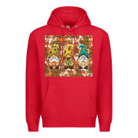Red Fall gnomes Premium Hoodie - NancyCooperArtShop