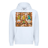 White Fall gnomes Premium Hoodie - NancyCooperArtShop