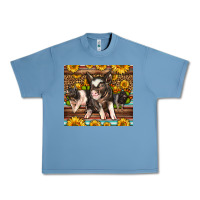 Pebble Blue Western Cute Hampshire Pigs Urban Heavy Tee - LillyAllenDesigns