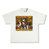 Pistachio Western Cute Hampshire Pigs Urban Heavy Tee - LillyAllenDesigns