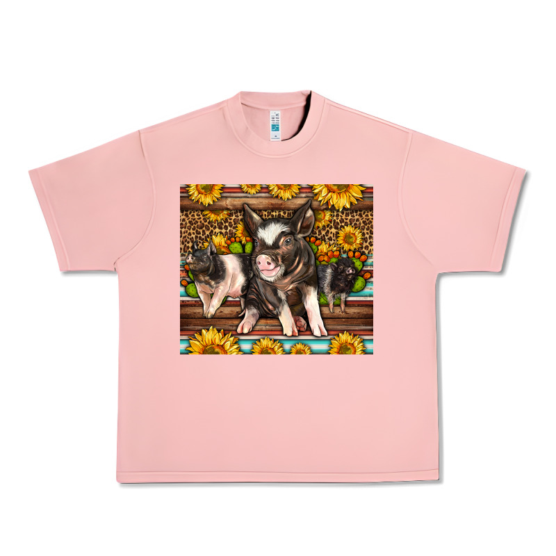 Western Cute Hampshire Pigs Urban Heavy Tee by LillyAllenDesigns | Teevron