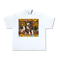 White Western Cute Hampshire Pigs Urban Heavy Tee - LillyAllenDesigns