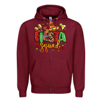 Burgundy fiesta squad Zipper Hoodie - LillyAllenDesigns