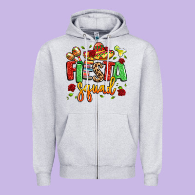 Fiesta Squad Zipper Hoodie Designed By Lillyallendesigns