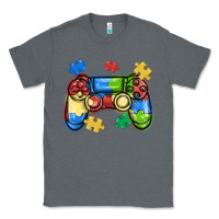 Charcoal Heather autism awareness video game controller Classic Tee - MaliasSmallBusiness