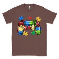 Chestnut autism awareness video game controller Classic Tee - MaliasSmallBusiness
