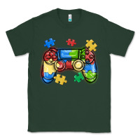 Sports Green autism awareness video game controller Classic Tee - MaliasSmallBusiness