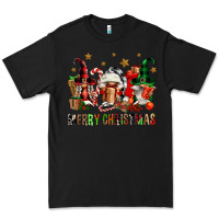 Black merry christmas buffalo gnomies Premium Tee - FaDigitalArtStudio
