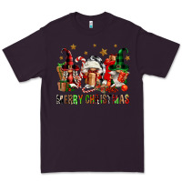 Plum merry christmas buffalo gnomies Premium Tee - FaDigitalArtStudio